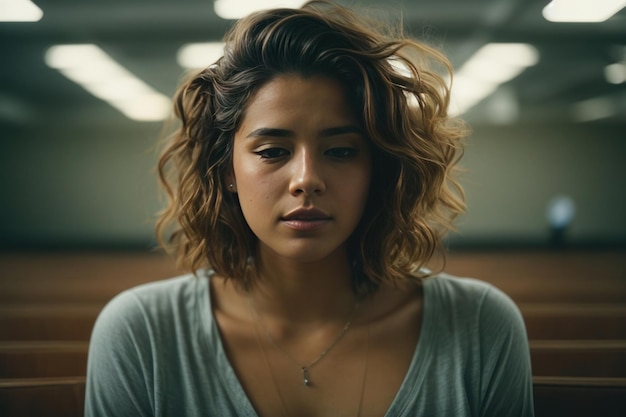 young girl with a short hair and a black shirt