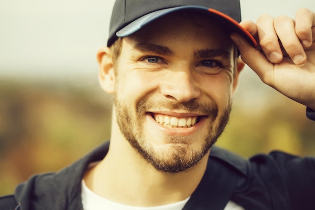 Young guy in baseball cap