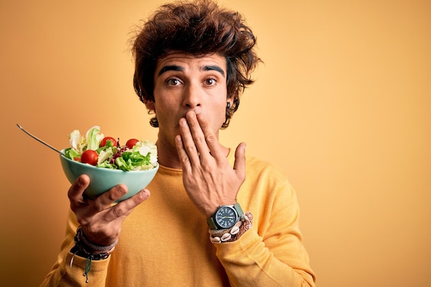 Young handsome man doing gesture