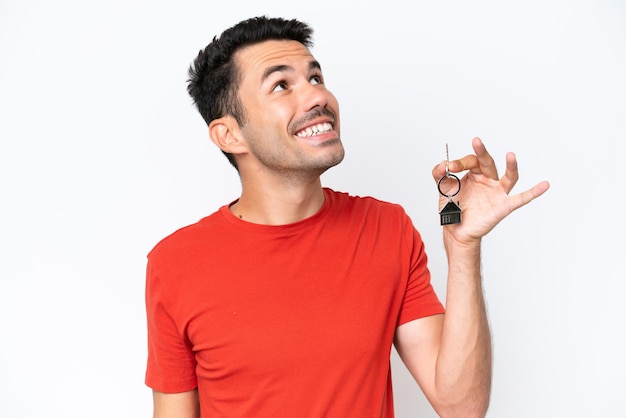 Young handsome man over isolated background