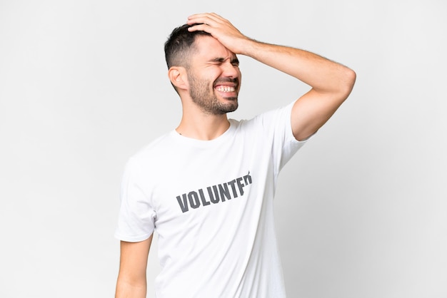 Young handsome man over isolated background