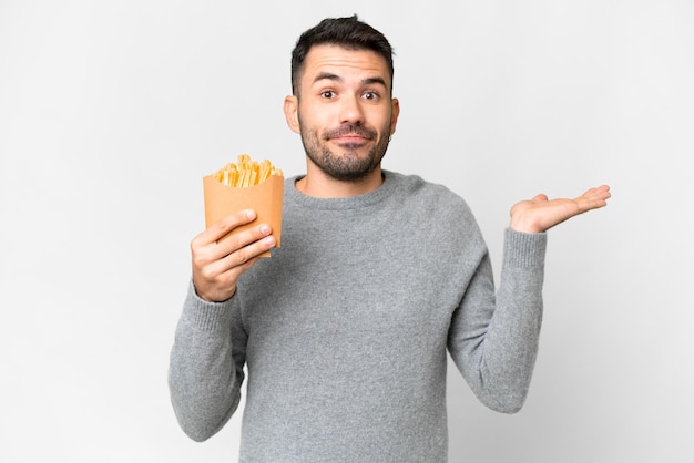 Young handsome man over isolated background