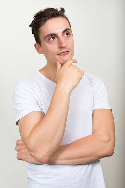 young handsome man with brown hair