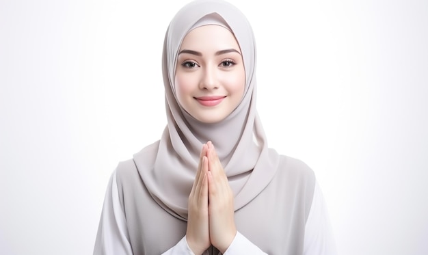 young hijab business woman in office suit