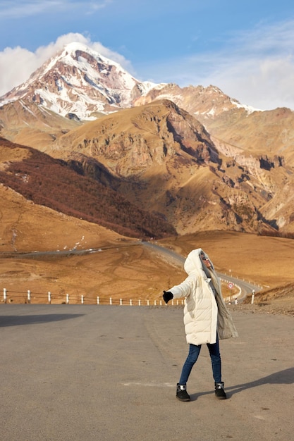 Young hipster female traveler enjoy the travel adventure is coming high quality photo