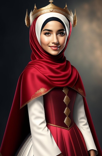 A Young Islamic Women Smile