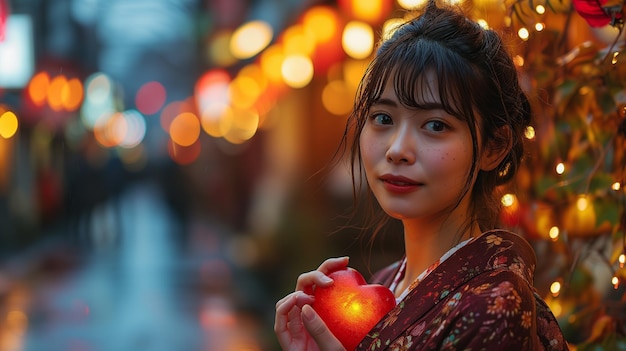 Photo young japanese woman alone