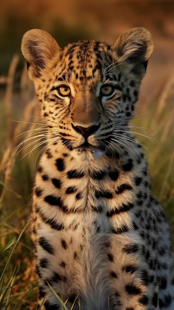 Young leopard portrait