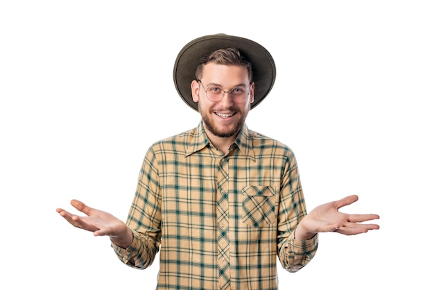 Young male in hat and trendy