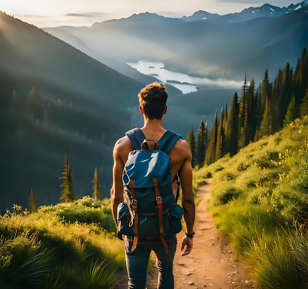 Young Man in the Grand Outdoor