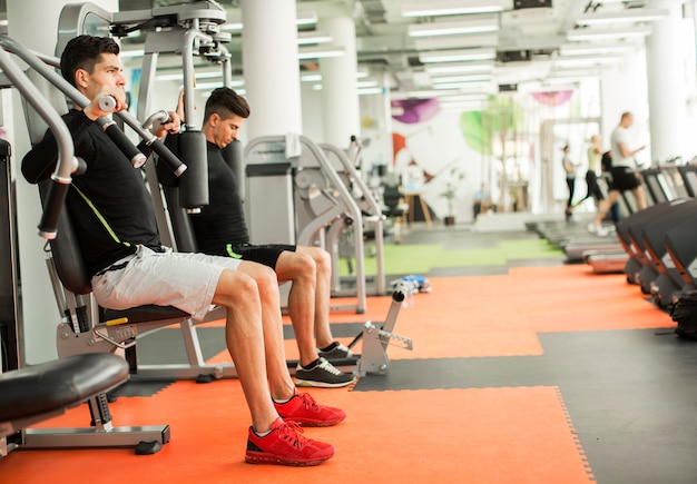 Young man in the gym