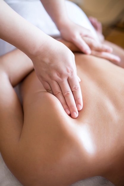 Young man having a massage