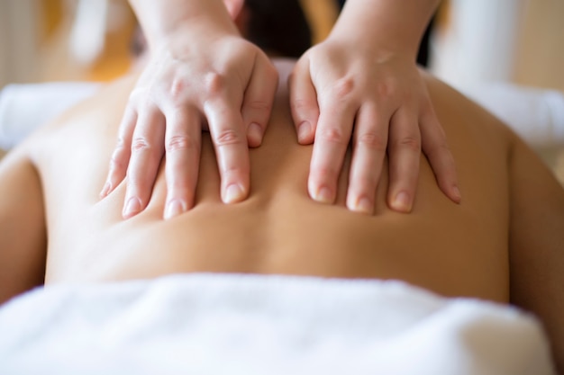 Young man having a massage