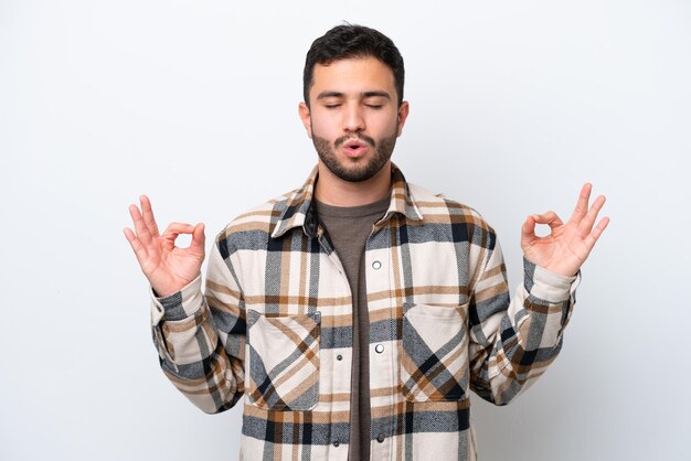 Young Man over isolated background