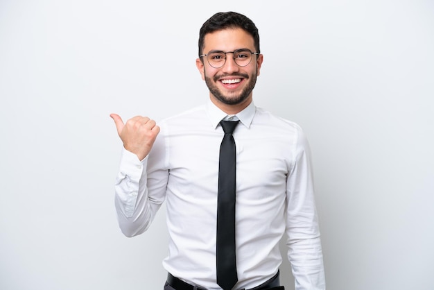 Young man over isolated background