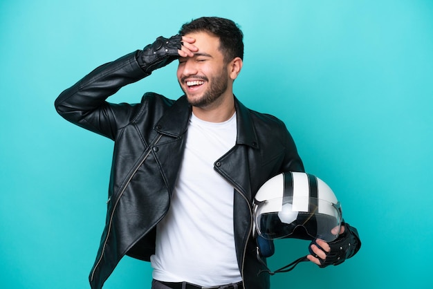 Young man over isolated background