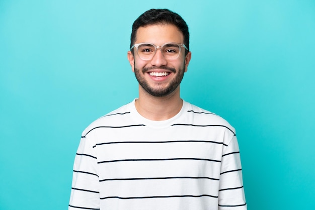 Young man over isolated background