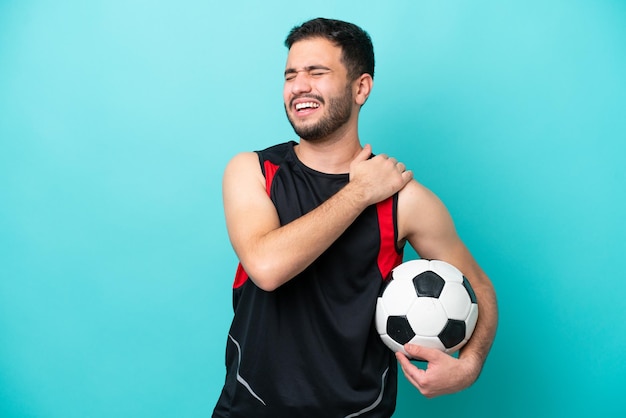 Young man over isolated background