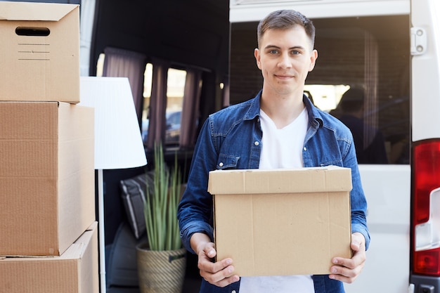 Young Man Moving In