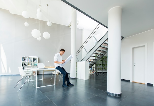 Young man in the office