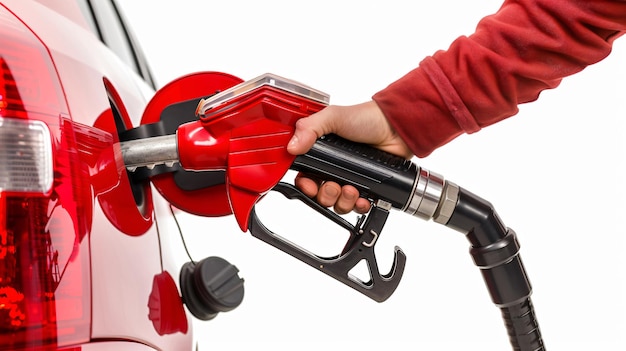 Young Man Pumping Gas Isolated Arm and Hand