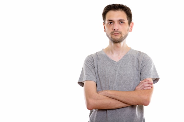 young man with arms crossed