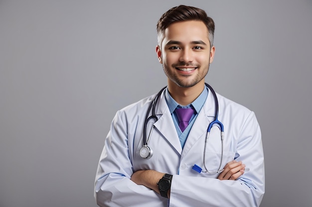 a young man with a stethoscope around his neck