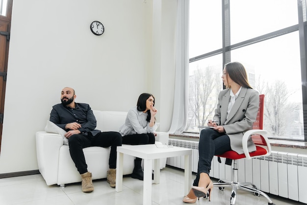 A young married couple came to an appointment and consultation with a psychotherapist.