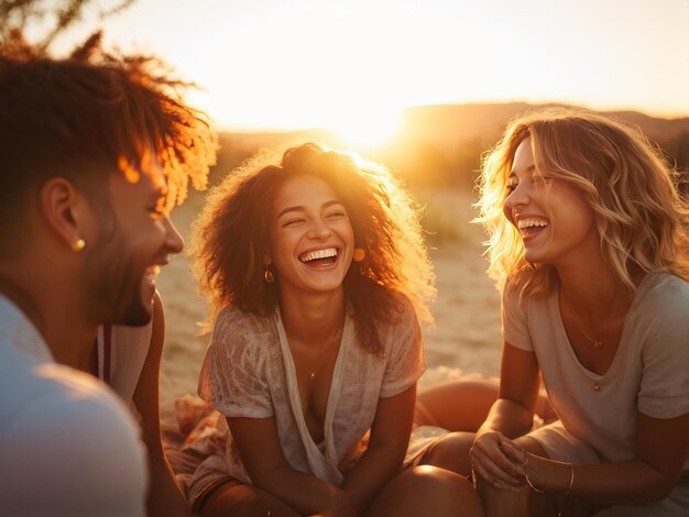 young multi ethnic friends having fun on a beach young multi ethnic friends having fun on a be