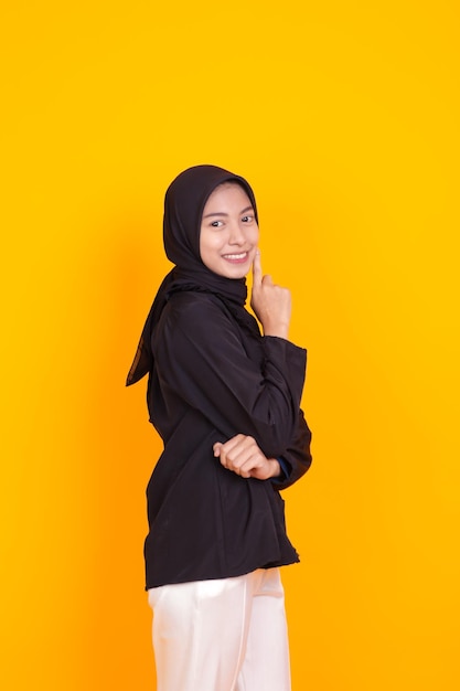 young muslim woman with dazzling smile