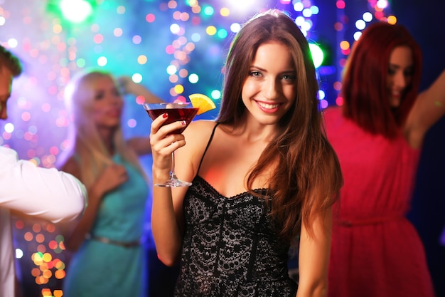 Young people dancing at party