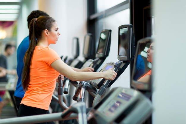 Young people in the gym