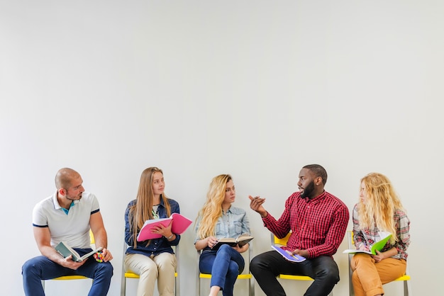 Young people in process of communication