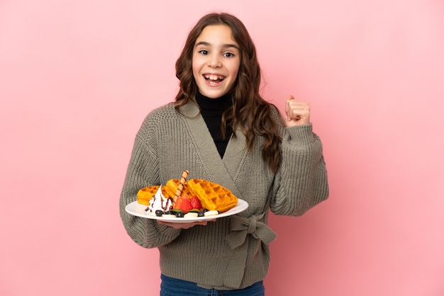 Young person with food over isolated background