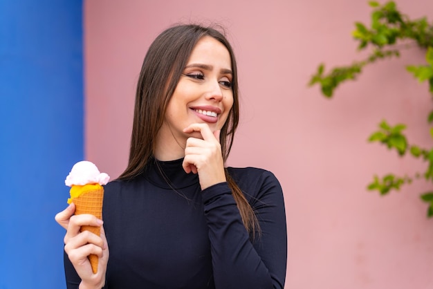 Young pretty brunette woman