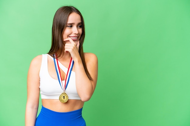 Young pretty brunette woman