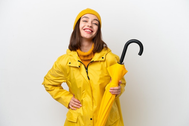 Young pretty Ukrainian woman over isolated background