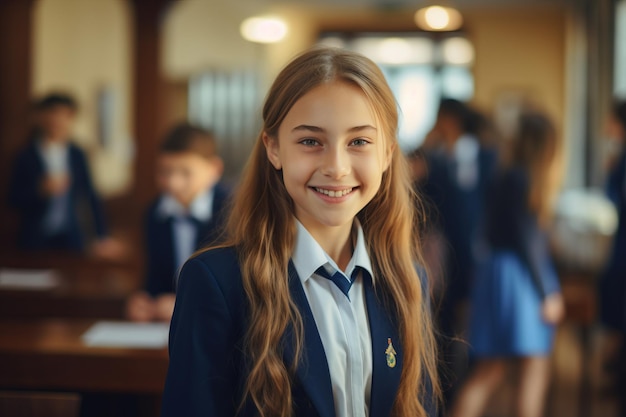 young school girl portrait