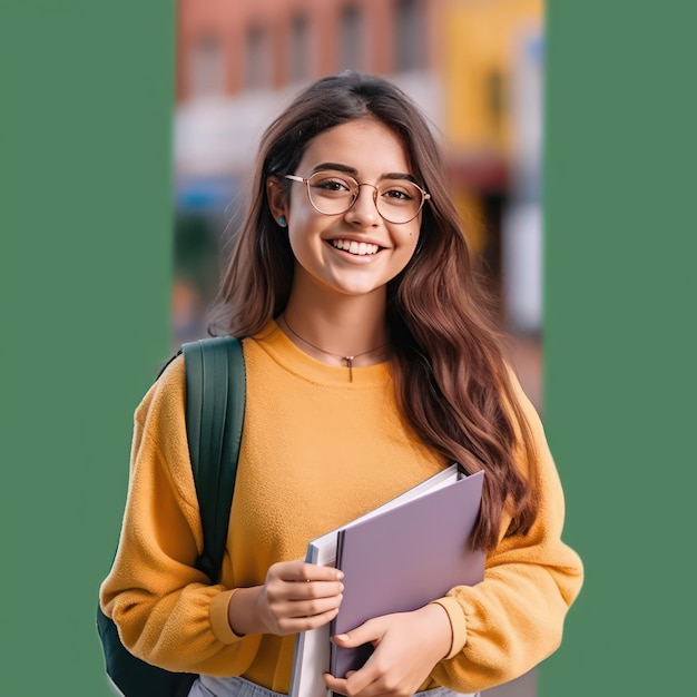 Young smiling Indian female student