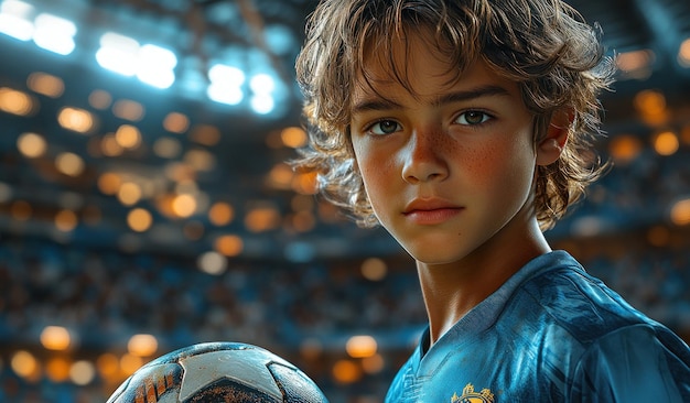 Young Soccer Player Portrait