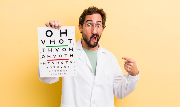 Young specialist with a optical vision test