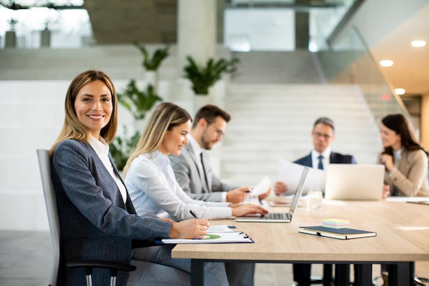 Young startup team working in the office