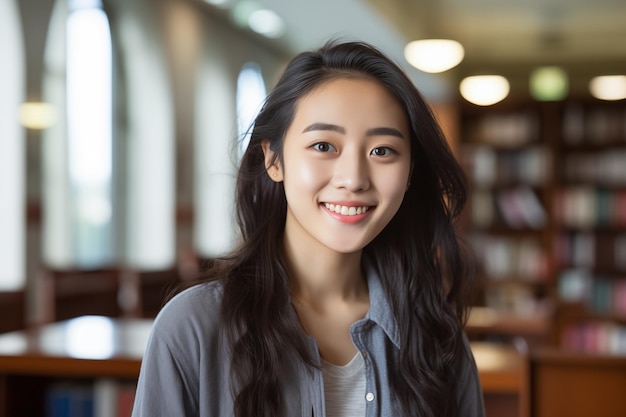 young student woman in a class at school