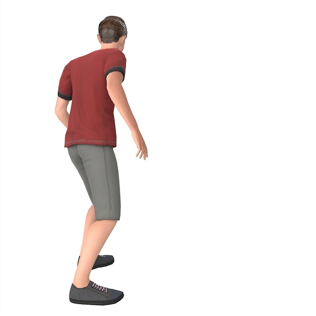 Young tall boy 3d modelling