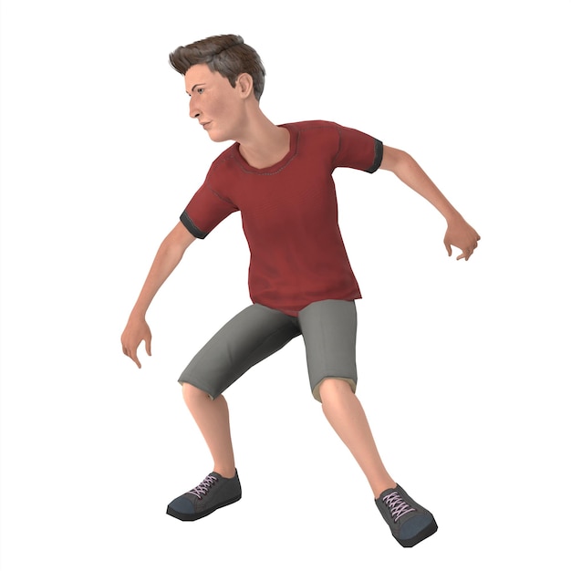 Young tall boy 3d modelling