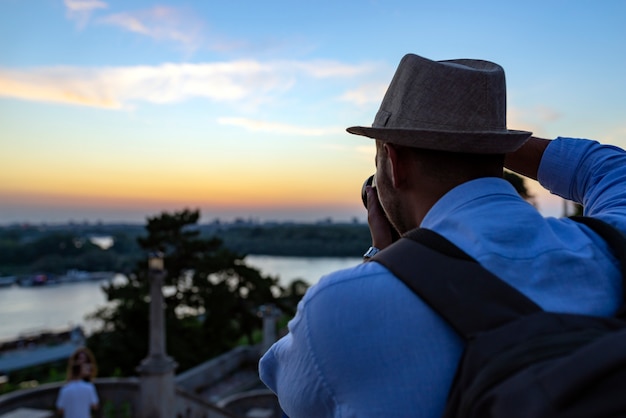 Young Tourist with Camera