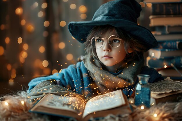 Young Wizard Casting Spells