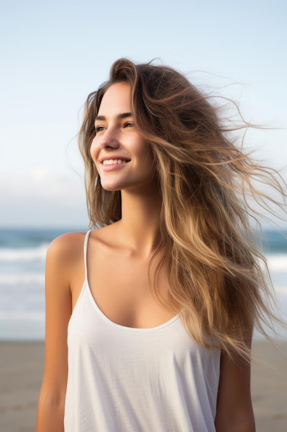 Young woman on the beach