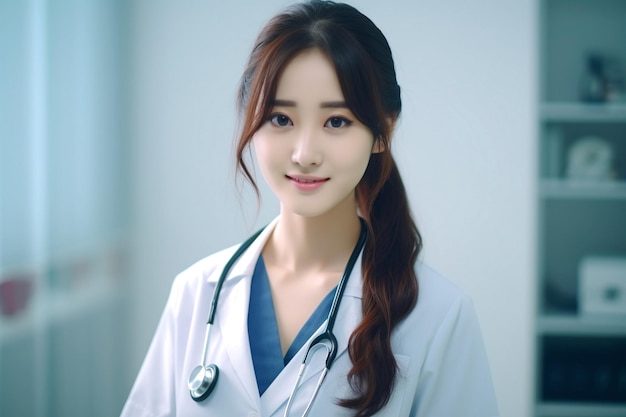 Young Woman Doctor holding stethoscope for World diabetes day