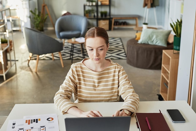 Young Woman Doing Online Research